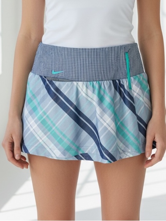 Nike Dresses & Skirts - Nike Golf Sport Dri-Fit Plaid Teal Golf Skirt